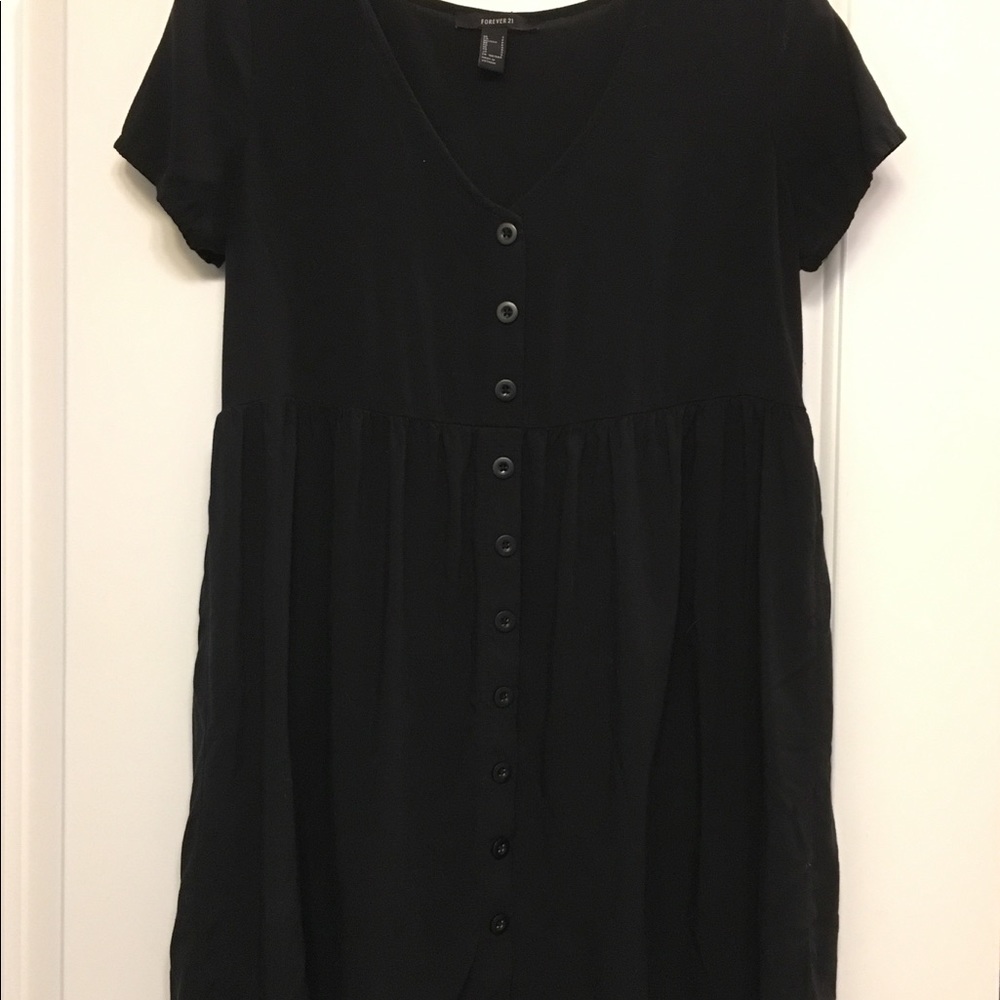 Forever 21 black babydoll dress